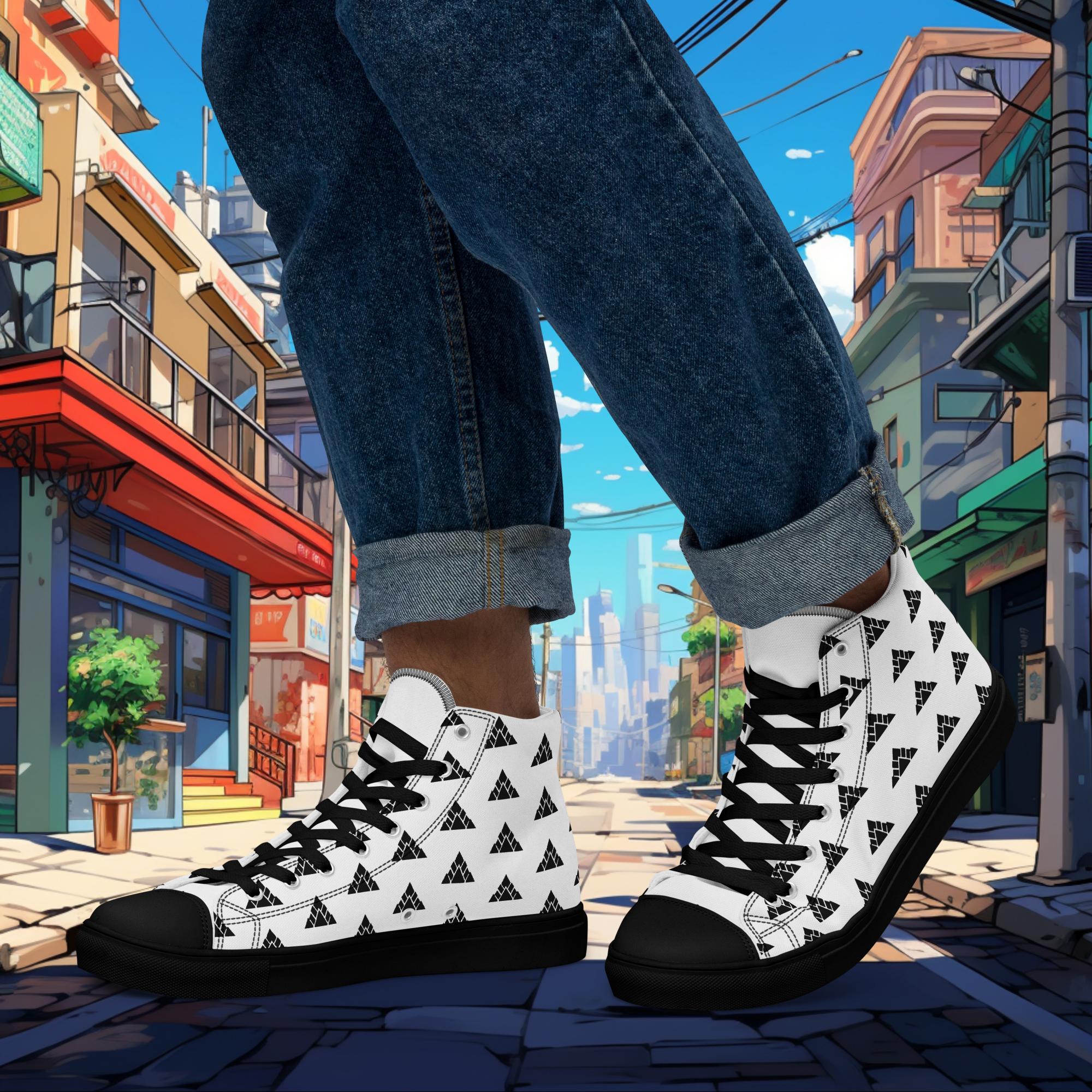 TraxonMedia Men’s high top canvas shoes - TraxonMedia LTD