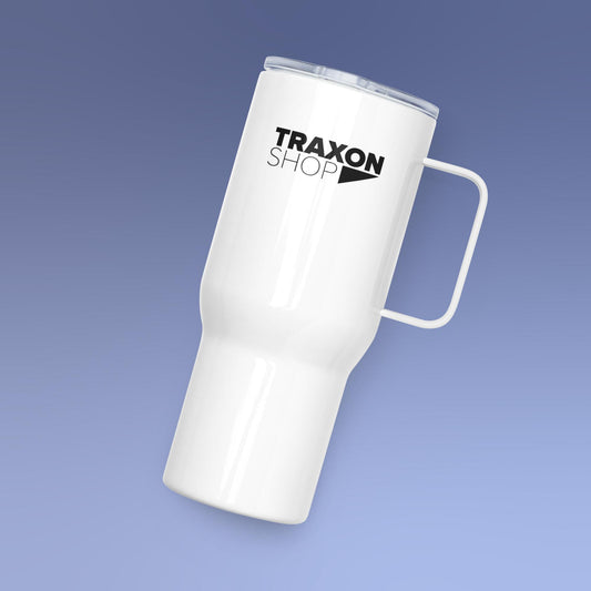 Travel mug with a handle - TraxonMedia LTD