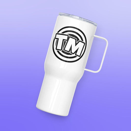 TM Travel mug with a handle