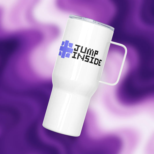 JI Travel mug with a handle