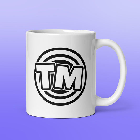 TM White glossy mug