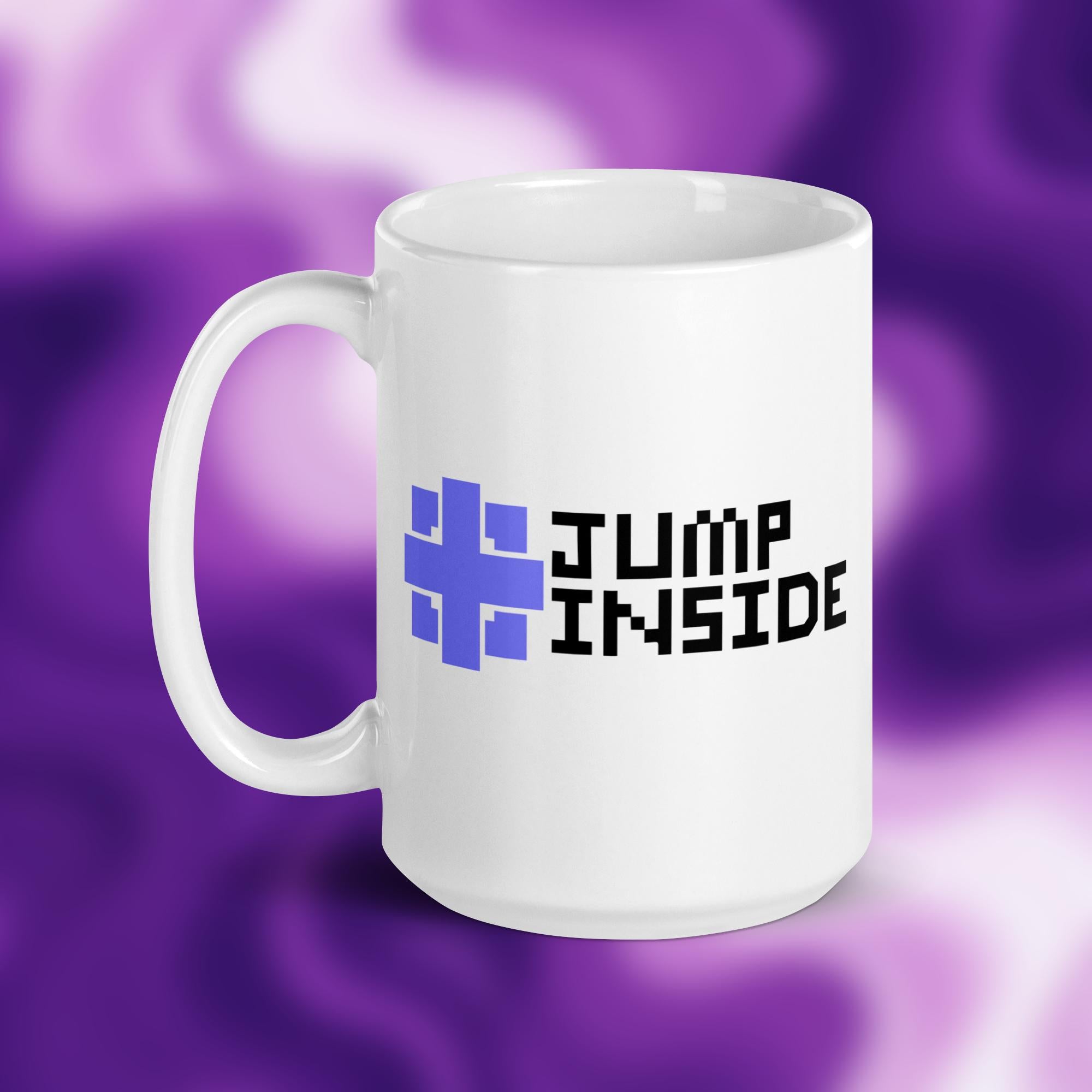 JI White glossy mug