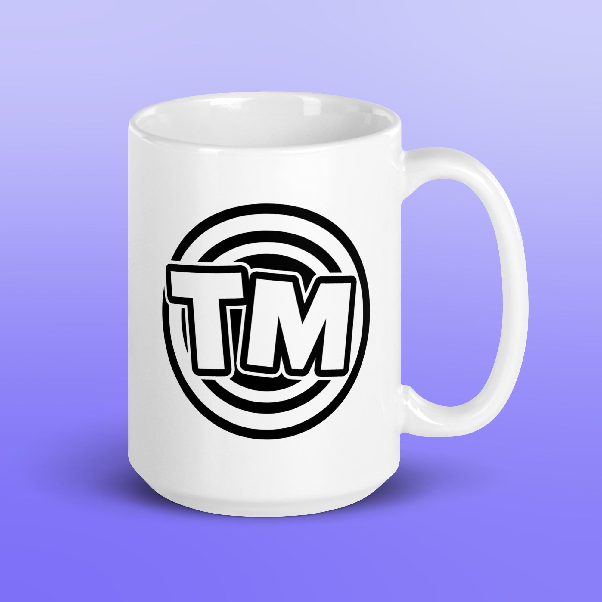 TM White glossy mug