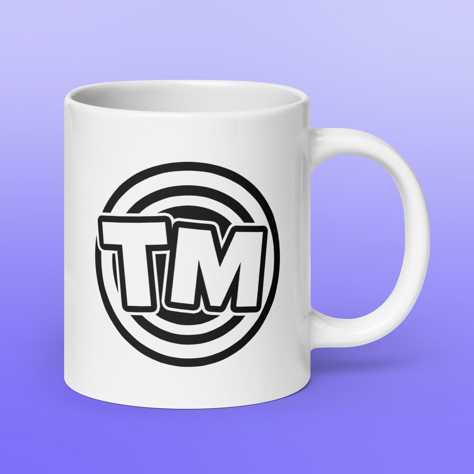 TM White glossy mug