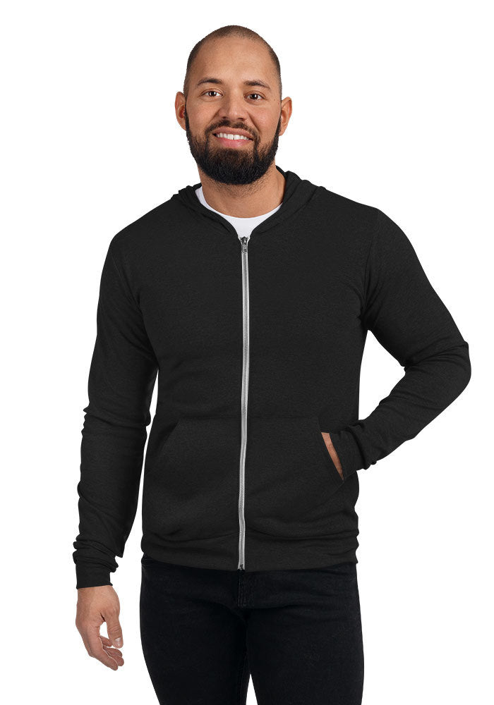 BYOM Unisex Lightweight Zip Hoodie | Bella + Canvas 3939