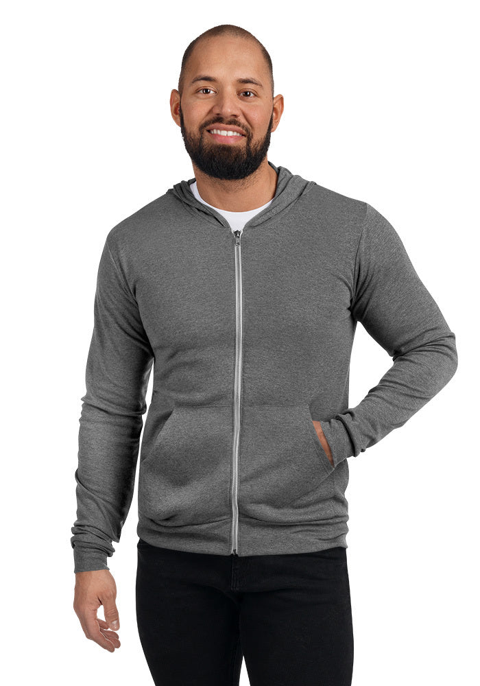 BYOM Unisex Lightweight Zip Hoodie | Bella + Canvas 3939